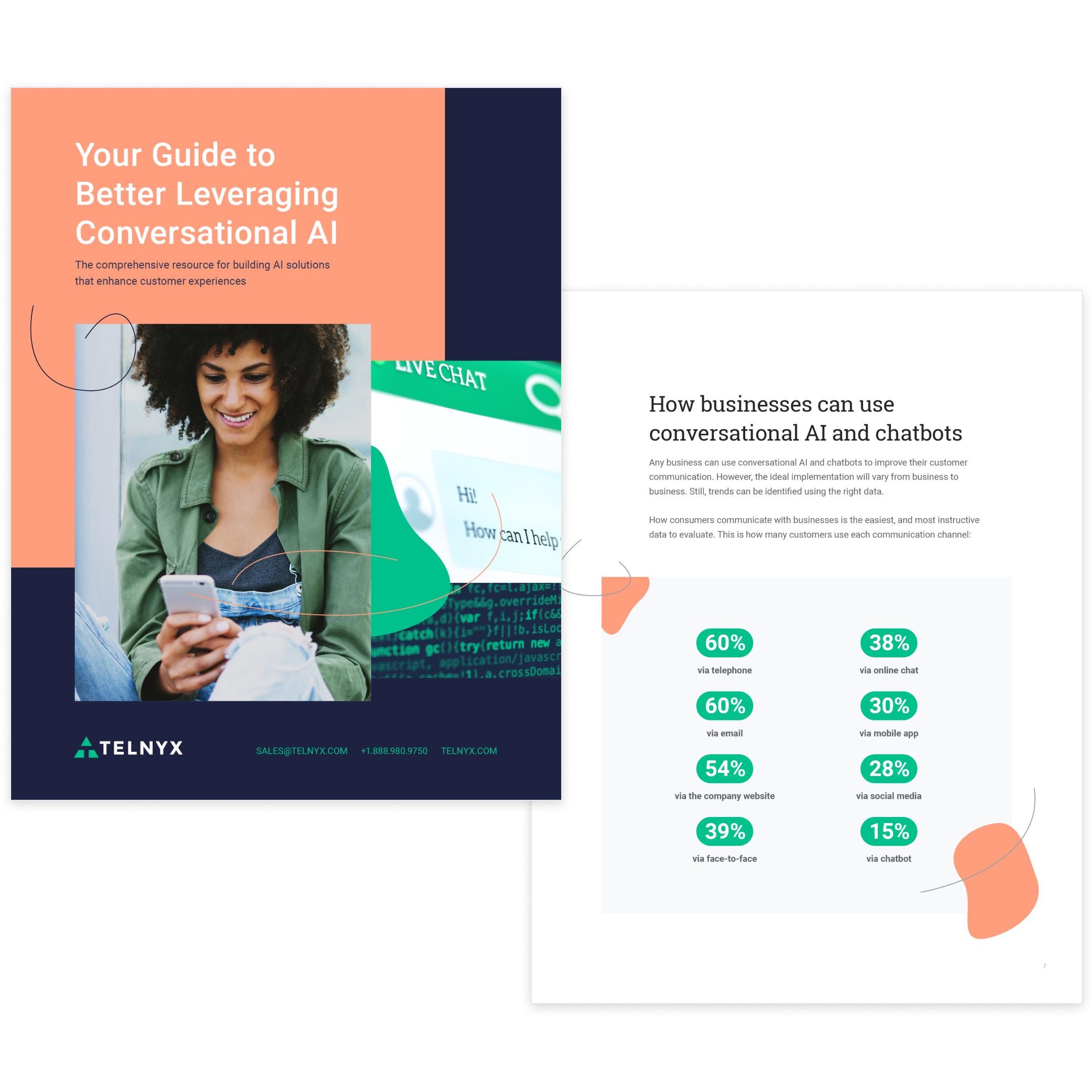 image of two pages from conversational AI ebook